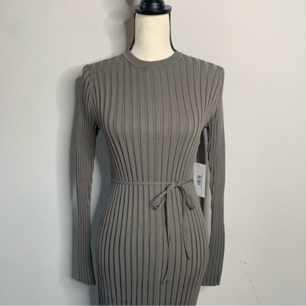 NWT Worth Collective Colette Premium Long Sleeved Ribbed Knit Maxi Dress - Picture 7 of 13